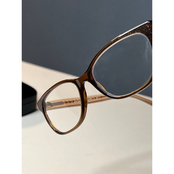 Coach Eyeglasses HC 6072 T, Brown Crystal Light Brown Frames - Picture 11 of 12